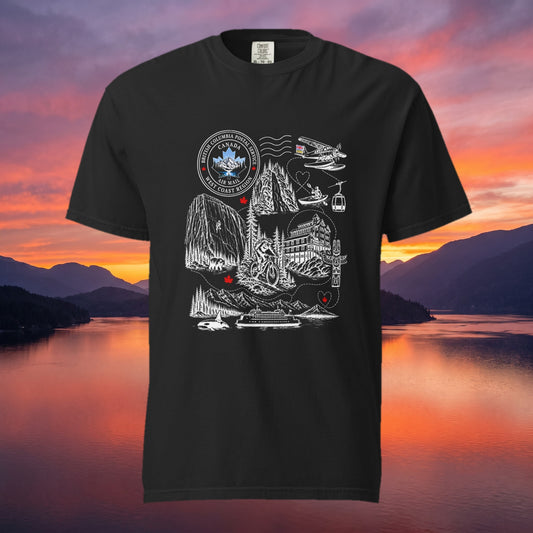 BC Postal Heavyweight Garment-Dyed Tee | Squamish BC, overlooking Howe Sound