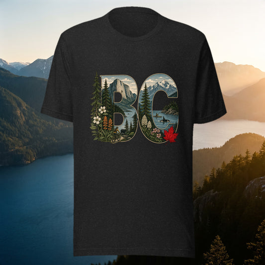 BC Letters T-Shirt | Squamish BC, overlooking Howe Sound