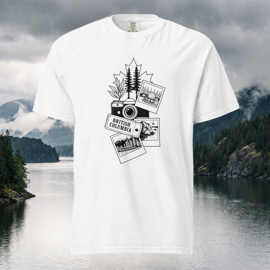 BC Snapshots Heavyweight Garment-Dyed Tee | Squamish BC, overlooking Howe Sound