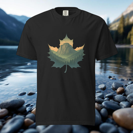 Canadian Maple Leaf Heavyweight Tee in S — Squamish BC apparel by Origin 99