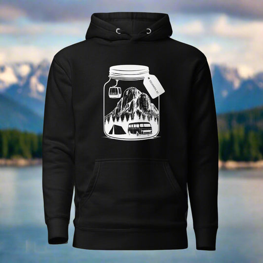 BC Mason Jar Squamish Chief Camping Hoodie in S — Squamish BC apparel by Origin 99