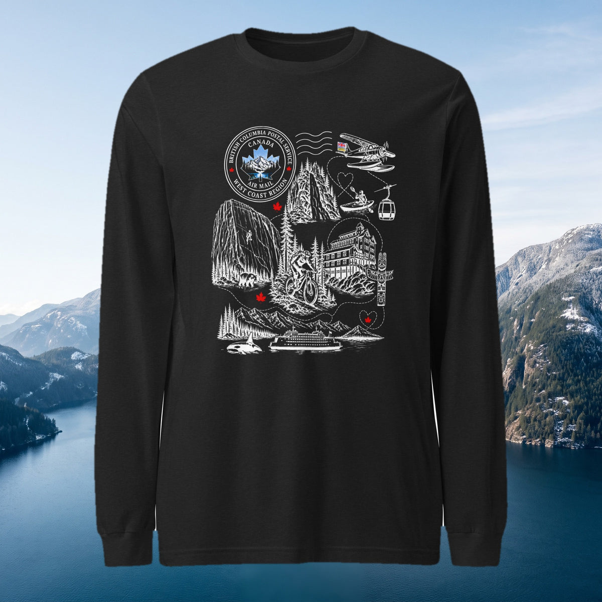 BC Postal Long Sleeve Tee | Squamish BC, overlooking Howe Sound