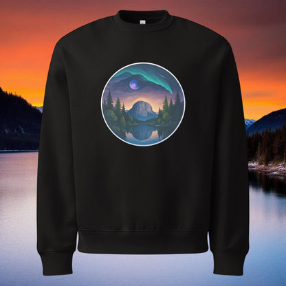 Sea to Sky Mountain Landscape Heavyweight Sweatshirt in S — Squamish BC apparel by Origin 99