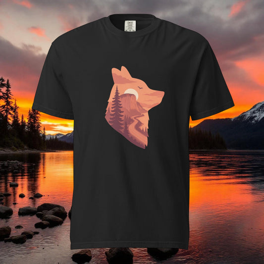 Sea to Sky Sunset Mountain Heavyweight Tee in S — Squamish BC apparel by Origin 99