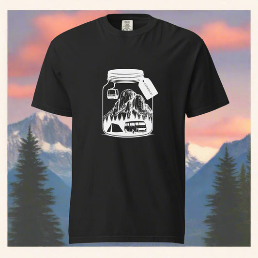 BC Mason Jar Squamish Chief Camping Heavyweight Tee in S — Squamish BC apparel by Origin 99