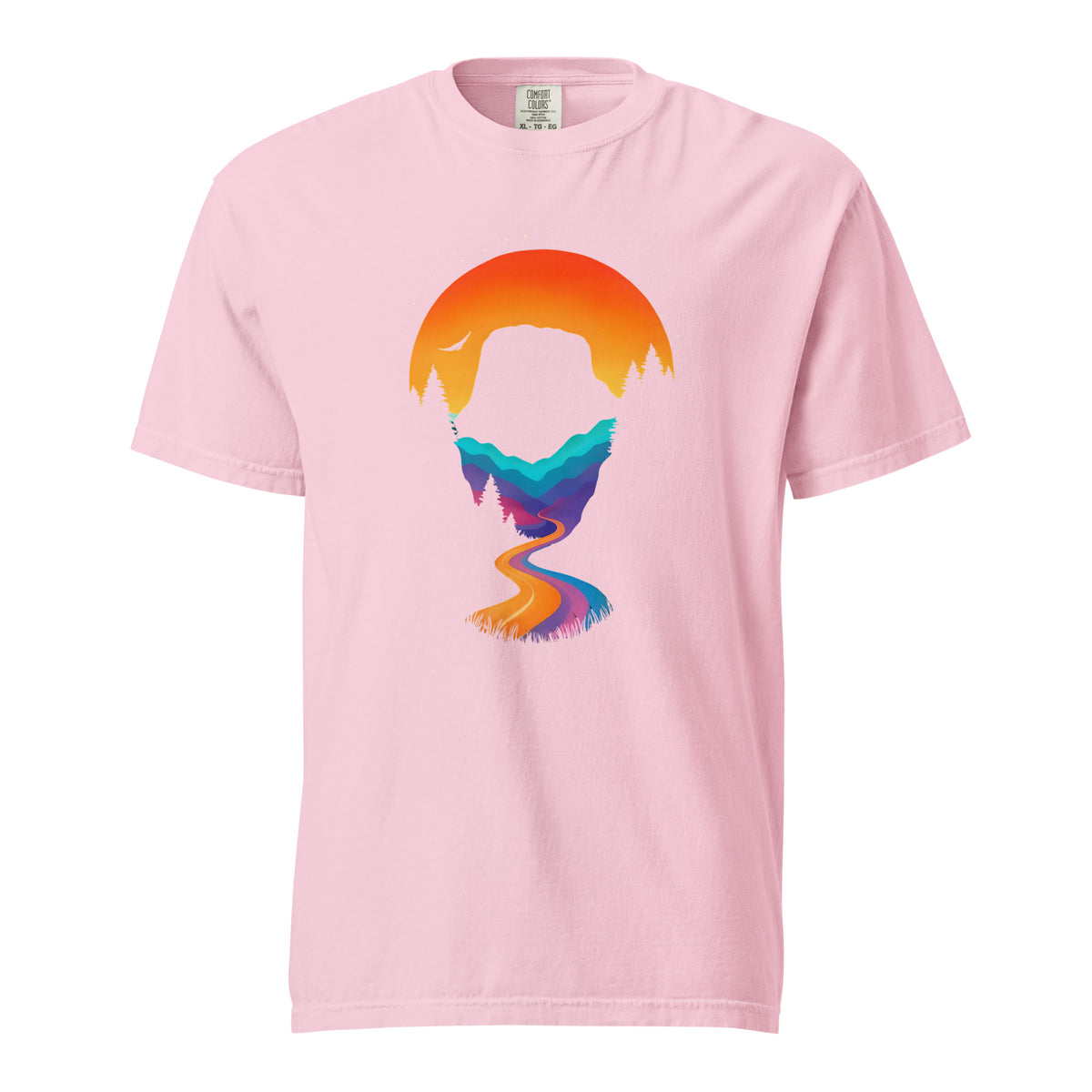 Sea to Sky Sunset Over Water Heavyweight Tee in S — made in Canada, Origin 99 Squamish