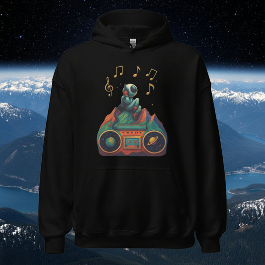BC Astronaut Retro Radio Oversized Hoodie in S — Squamish BC apparel by Origin 99