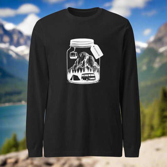 BC Mason Jar Squamish Chief Camping Long Sleeve Tee in XS — Squamish BC apparel by Origin 99