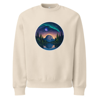 Customer wearing Sea to Sky Mountain Landscape Heavyweight Sweatshirt — Squamish BC apparel review