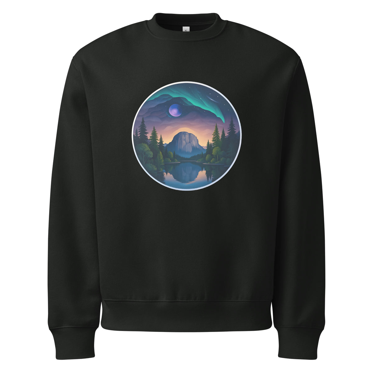 Size guide for Sea to Sky Mountain Landscape Heavyweight Sweatshirt — Squamish BC apparel sizing chart